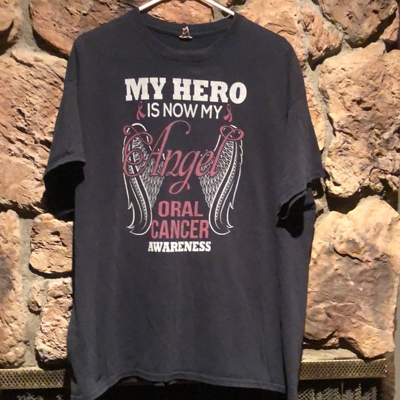 XL oral cancer awareness Angel t-shirt faded - Picture 1 of 7